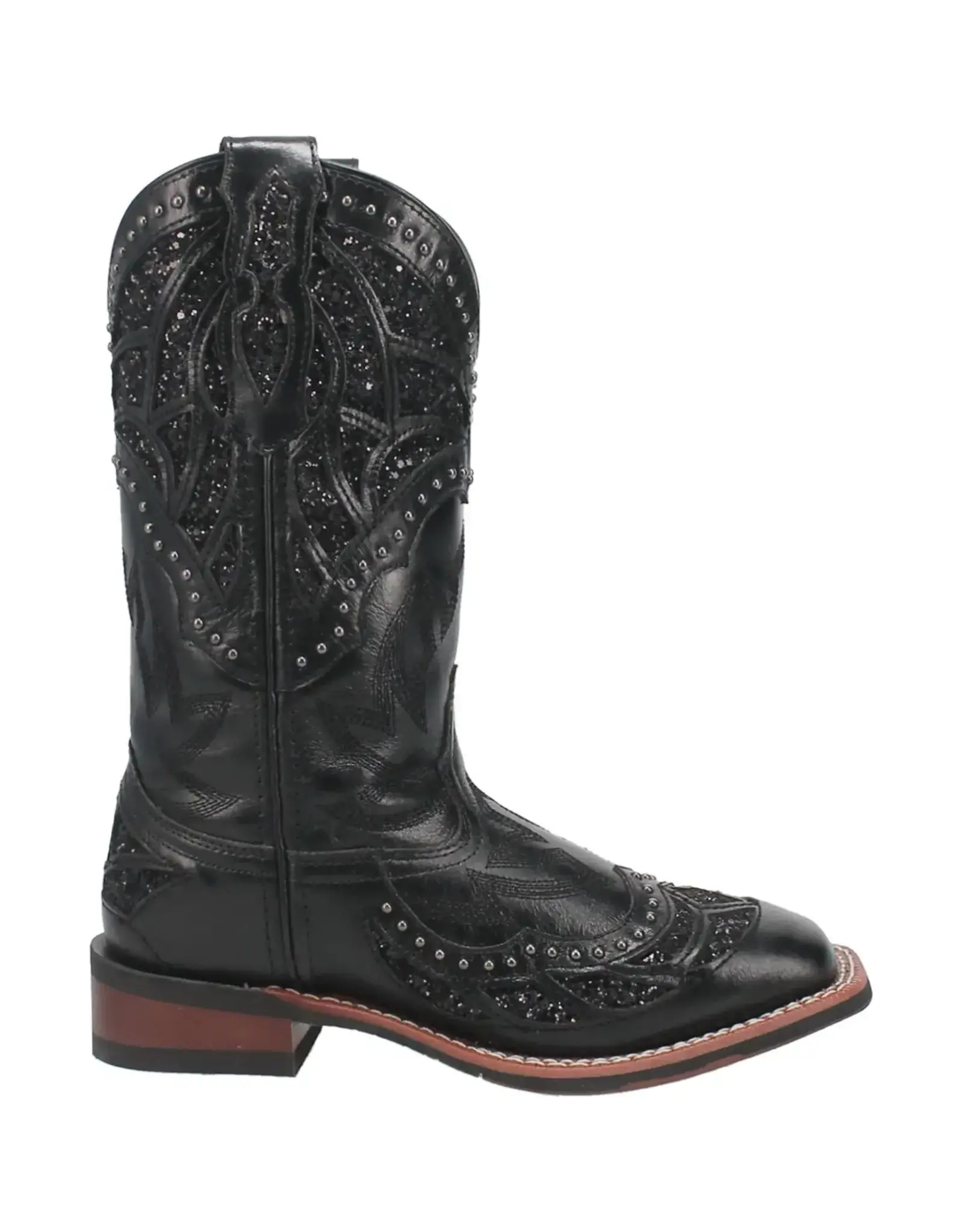 Laredo Laredo Ladies Black Inlay Eternity 5970 Western Boots