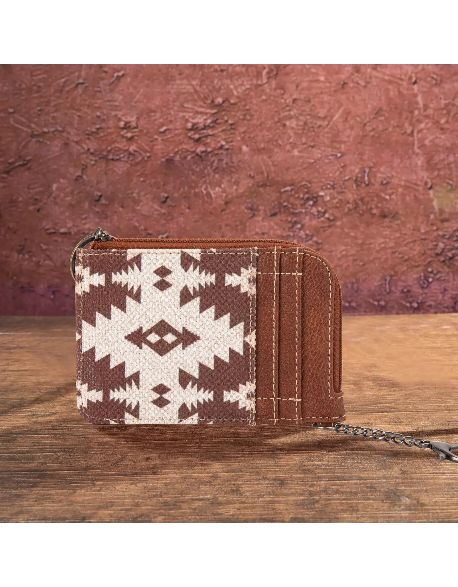 Wrangler Wrangler Light Coffee Aztec Print Card Case WG2203-W005LCF