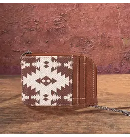 Wrangler Wrangler Light Coffee Aztec Print Card Case WG2203-W005LCF