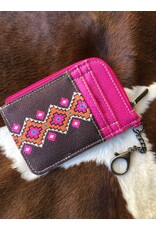 Wrangler Wrangler Hot Pink Aztec Print Card Case WG2203-W005HPK