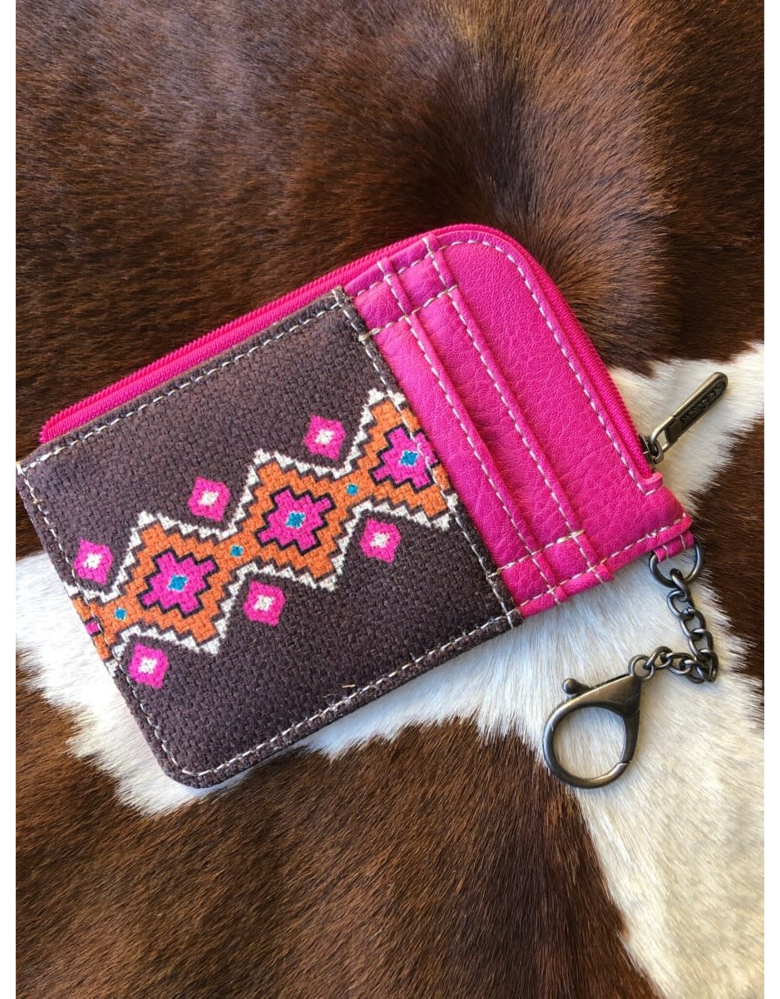 Wrangler Wrangler Hot Pink Aztec Print Card Case WG2203-W005HPK