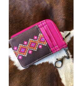 Wrangler Wrangler Hot Pink Aztec Print Card Case WG2203-W005HPK