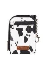 Wrangler Wrangler Cowprint Mini Zip Card Case WG133-W005