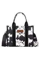 Wrangler Wrangler Black Cow Print Concealed Carry Tote WG133-8120S