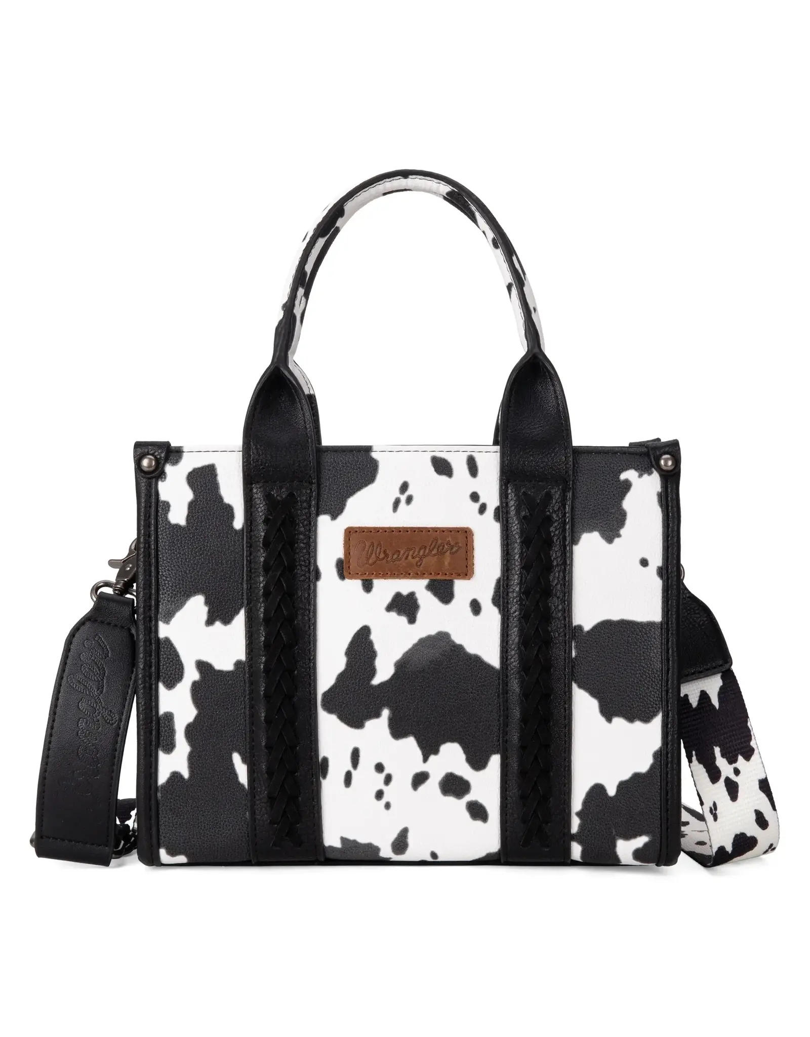 Wrangler Wrangler Black Cow Print Concealed Carry Tote WG133-8120S