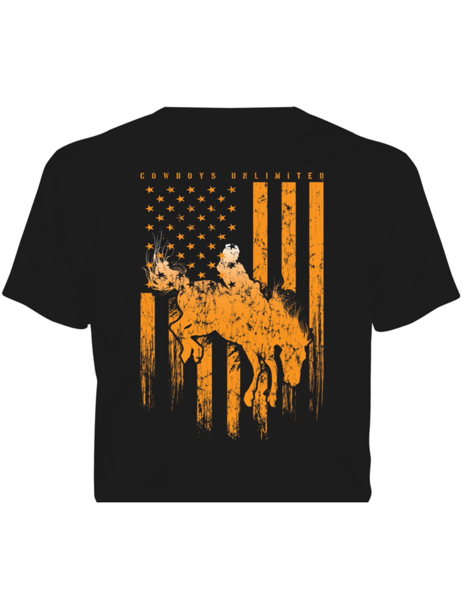 Cowboys Unlimited Cowboys Unltd Men's "Orange Bronc" CB-1652 Charcoal T-Shirt
