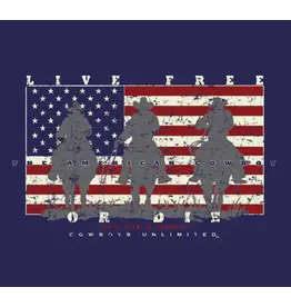 Cowboys Unlimited Cowboys Unltd Men's "Free Navy" CB-1550 Navy T-Shirt