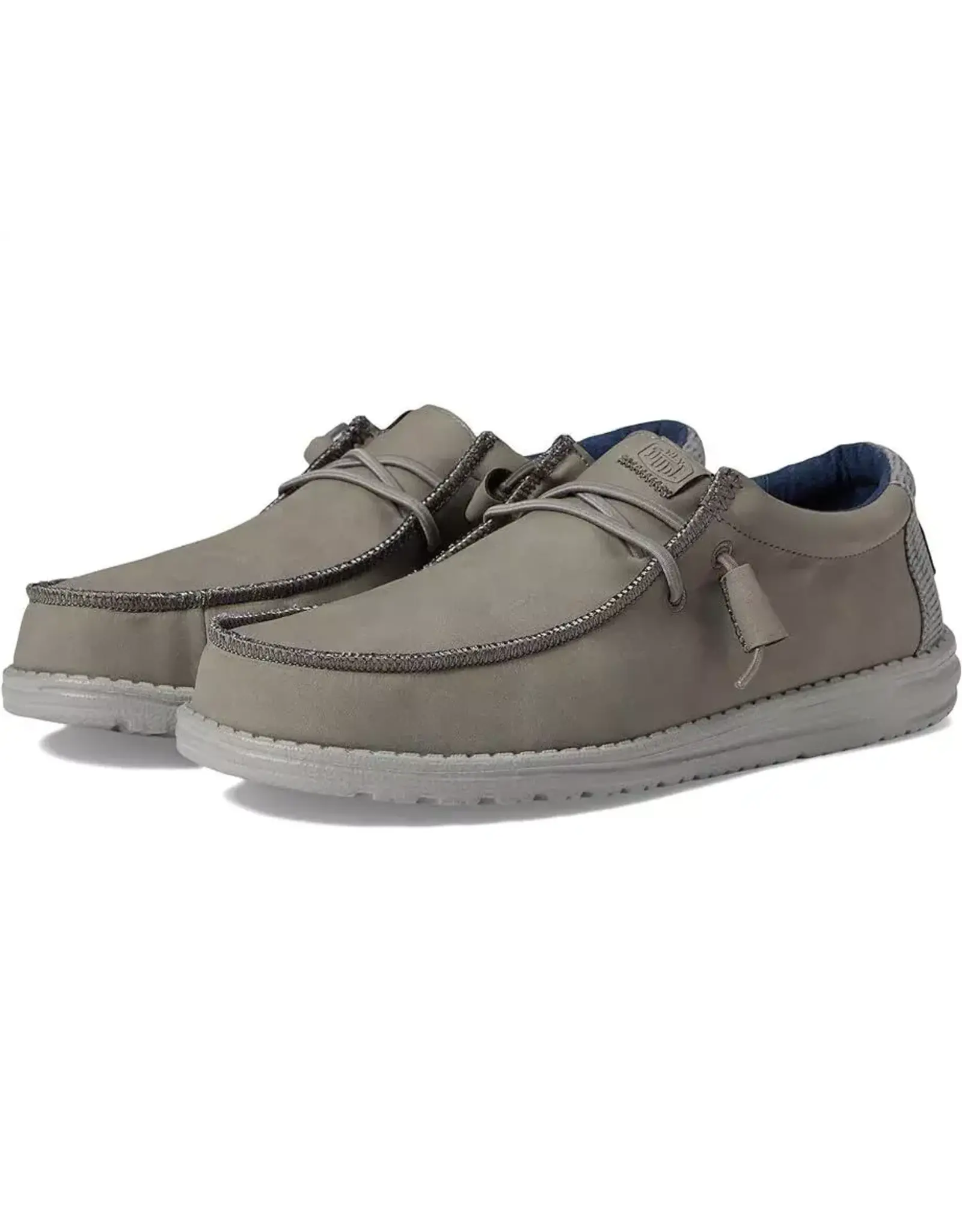 Hey Dude Wally Fabricated Leather Grey 40607-030 Casual Shoes