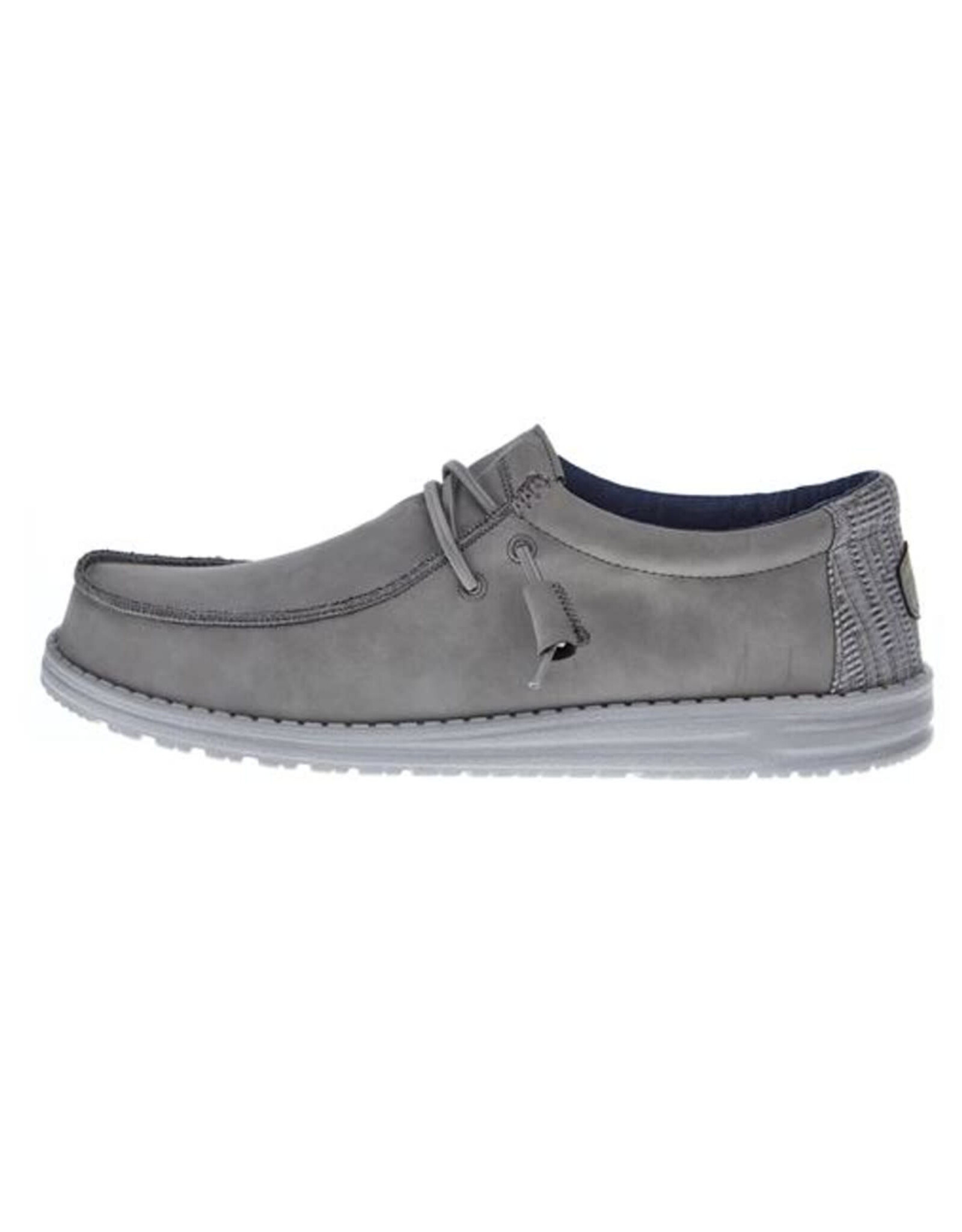 Hey Dude Wally Fabricated Leather Grey 40607-030 Casual Shoes