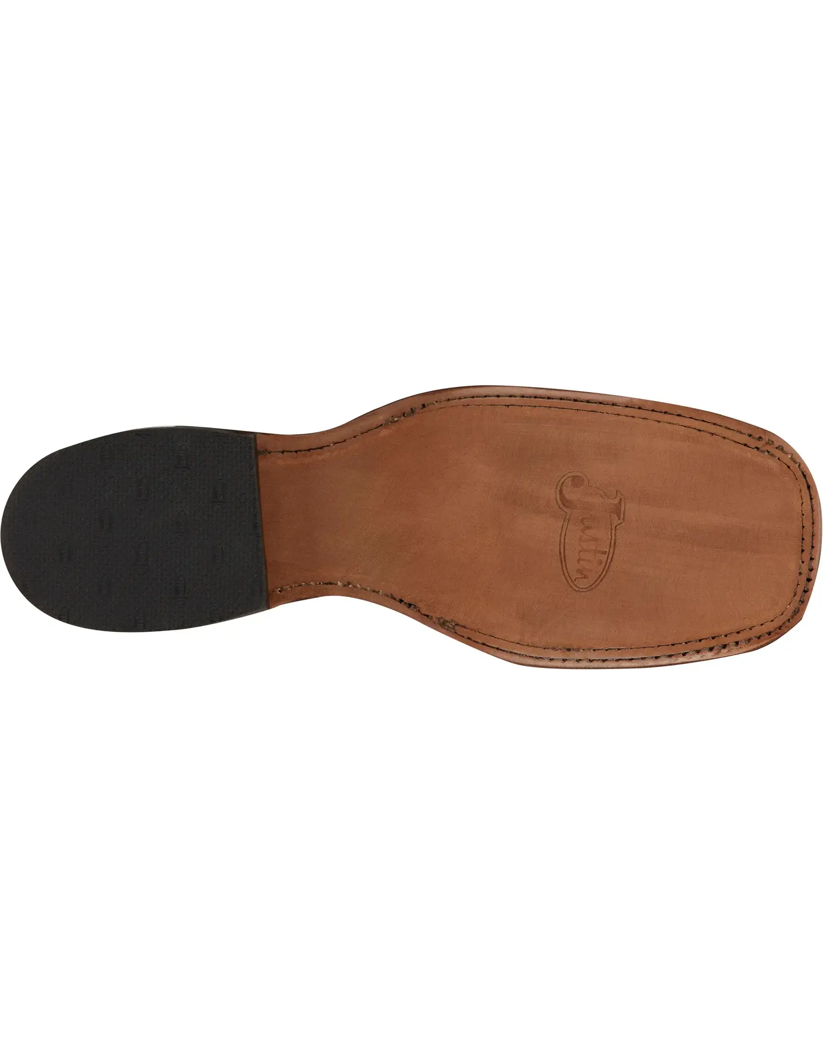 Justin Men's Poston Amber Brown Cowhide BR388 Western Boots