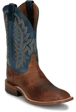 Justin Men's Poston Amber Brown Cowhide BR388 Western Boots