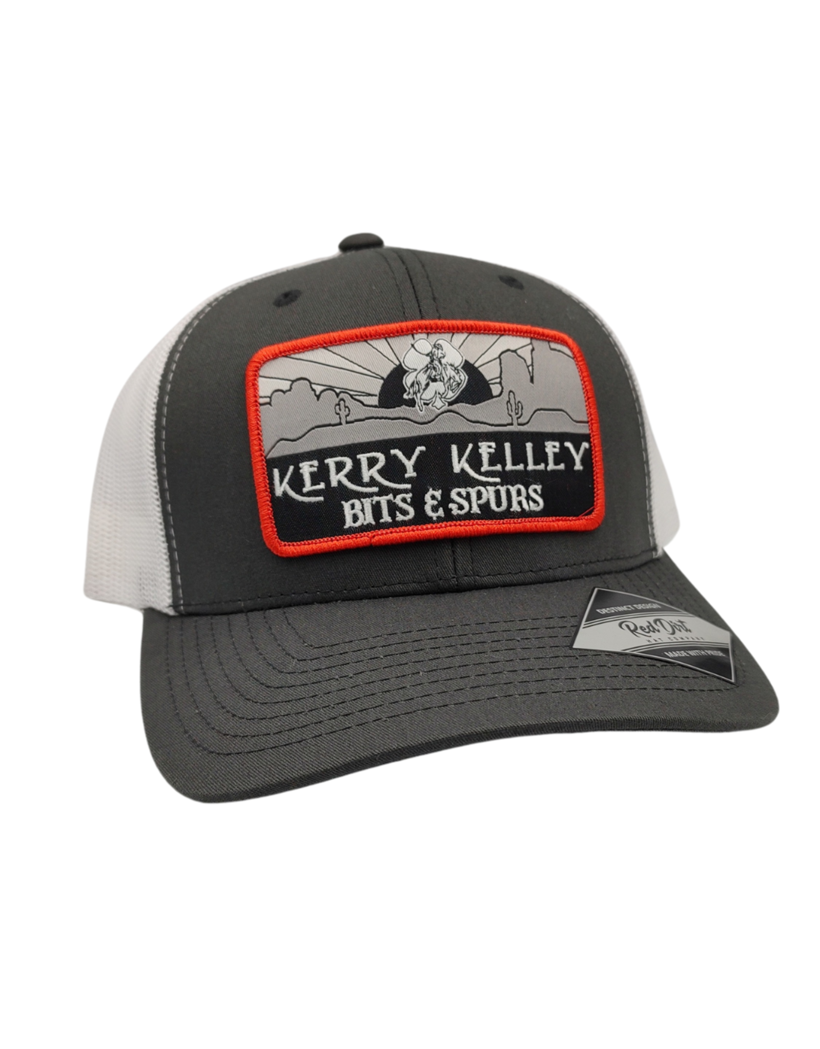 Red Dirt Hat Company Red Dirt Hat Kerry Kelley- Charcoal/ White 6 Panel Cap RDHCKK-6
