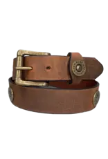 Heritage Leather Heritage Leathers 1.5" Brown Harness Leather Shotgun Shell Belt 2101