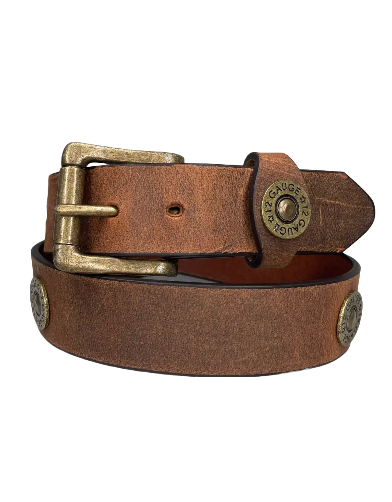 Heritage Leather Heritage Leathers 1.5" Brown Harness Leather Shotgun Shell Belt 2101