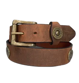Heritage Leather Heritage Leathers 1.5" Brown Harness Leather Shotgun Shell Belt 2101