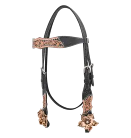 Circle Y Wildcard Headstall 1062-12-S8 Leopard with Flowers