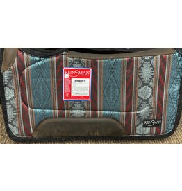 Reinsman Square Contour 34409 Soft Wool Turquoise/Burg Aztec Pad 32”x32”x1”