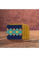 Wrangler Wrangler Navy/Mustard Aztec Print Card Case WG2203-W005MST