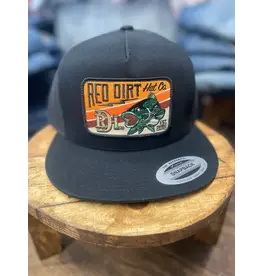 Red Dirt Hat Company Red Dirt Hat Co. Wallhanger Black Flat Brim Cap RDHC387