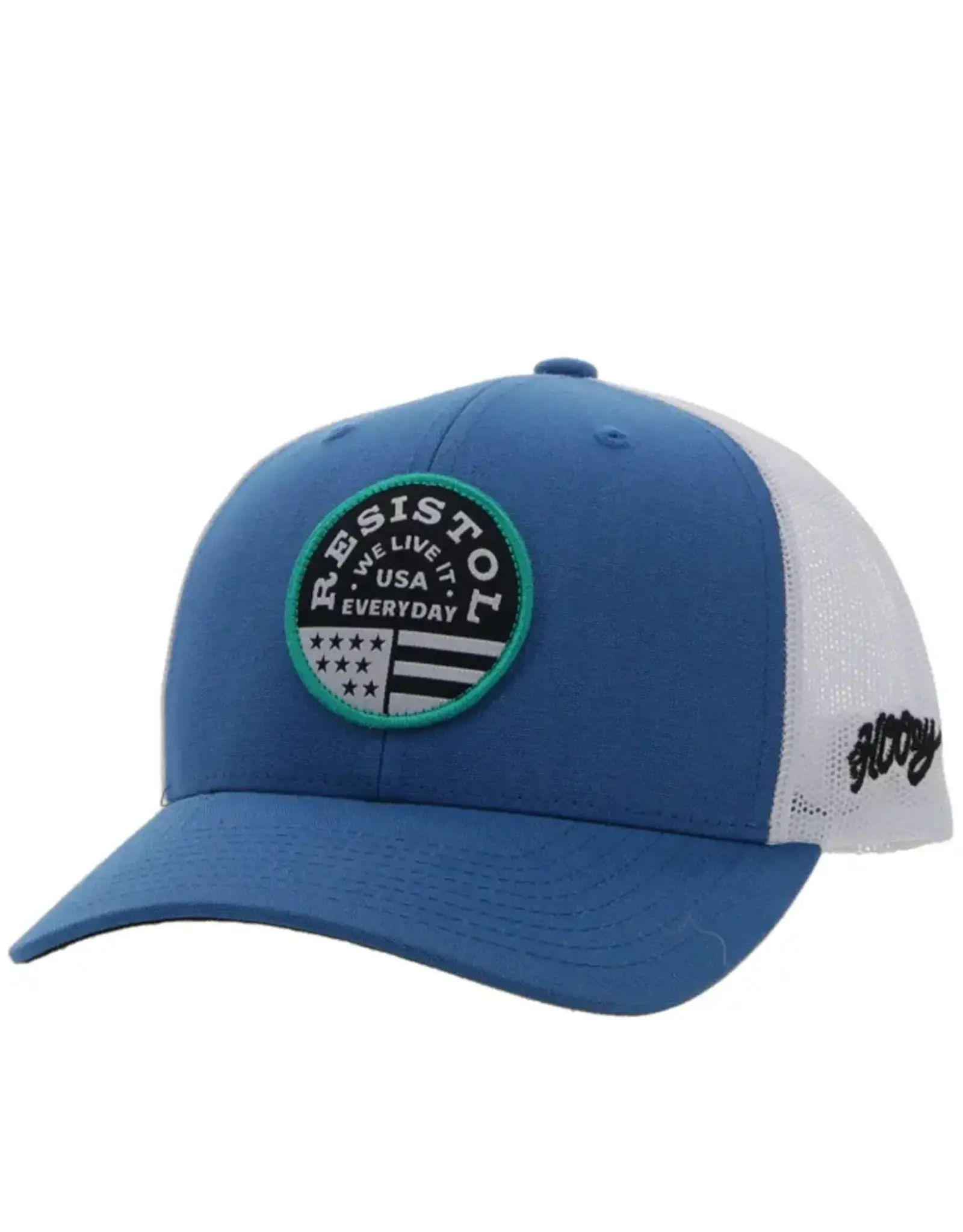 Hooey Hooey Resistol Blue and White 6-Panel 2350T-BLWH Trucker Hat