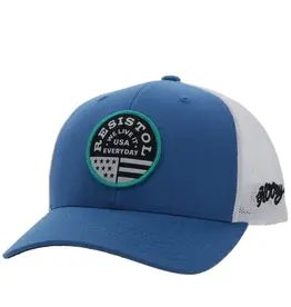 Hooey Hooey Resistol Blue and White 6-Panel 2350T-BLWH Trucker Hat