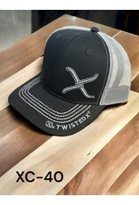 Twisted X Twisted X Black/Silver Snapback XC-40 Ball Cap