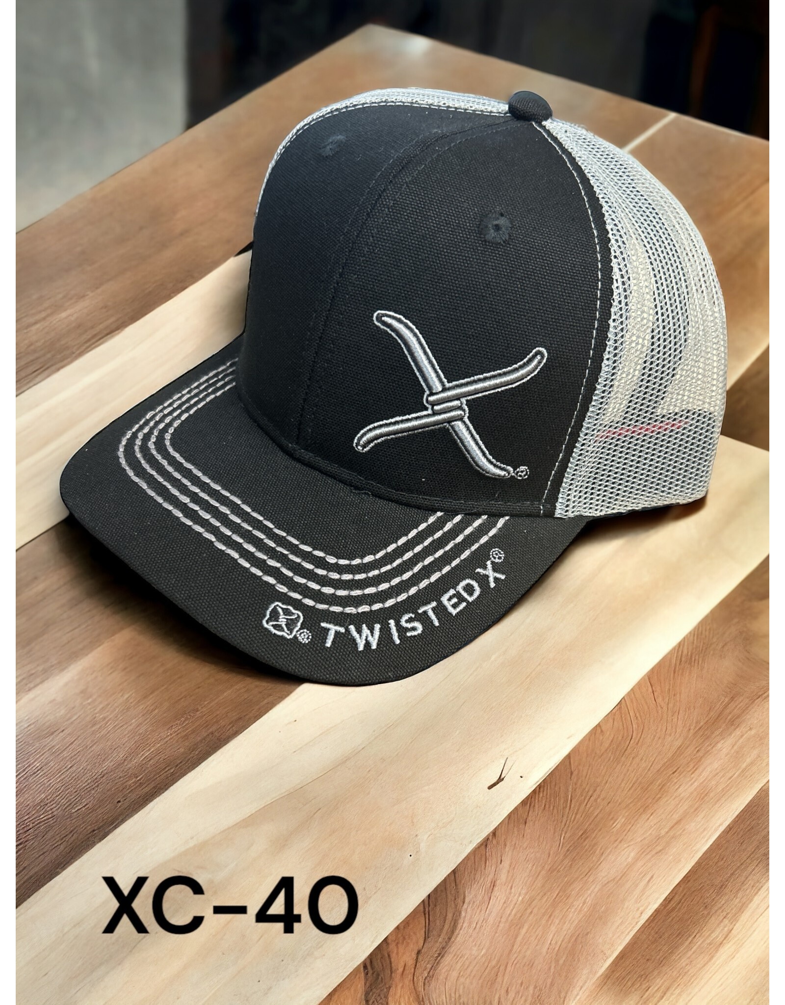 Twisted X Twisted X Black/Silver Snapback XC-40 Ball Cap