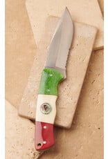 Circle SH Cutlery Circle SH Cutlery Mexican Flag Handle Knife with Sheath CSH-SMEX