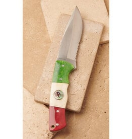 Circle SH Cutlery Circle SH Cutlery Mexican Flag Handle Knife with Sheath CSH-SMEX