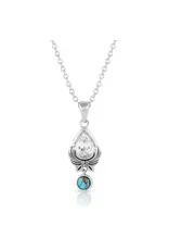 Montana Silversmiths Montana Silversmiths Zen Crystal Turquoise Necklace NC5386