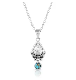 Montana Silversmiths Montana Silversmiths Zen Crystal Turquoise Necklace NC5386