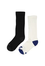 Justin Justin Youth Over Calf Sock 2 Pack 230992MUL White Blue Black