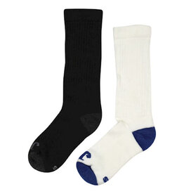 Justin Justin Youth Over Calf Sock 2 Pack 230992MUL White Blue Black