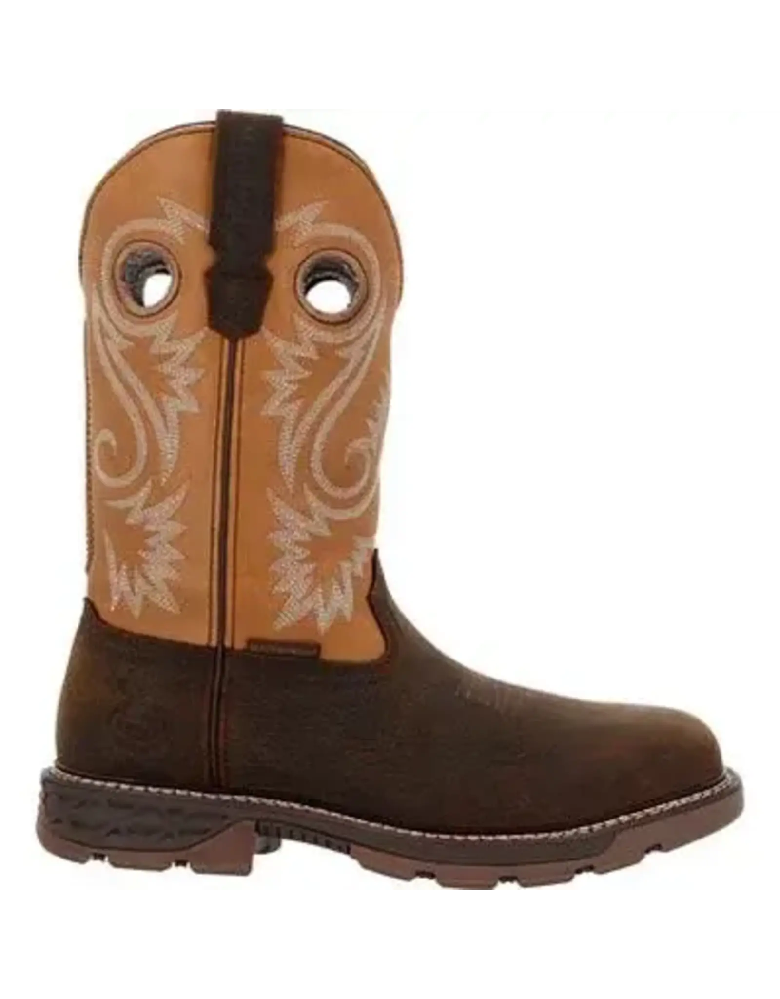 Georgia Boot Men's Brown and Orange 11” Work Boot Waterproof GB00671 Soft Toe Work Boots