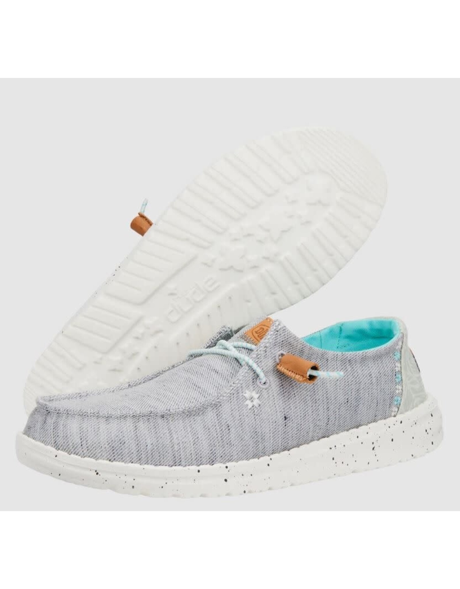 Hey Dude Ladies Wendy Heathered Slub Tropical 40753-030 Grey Casual Shoes