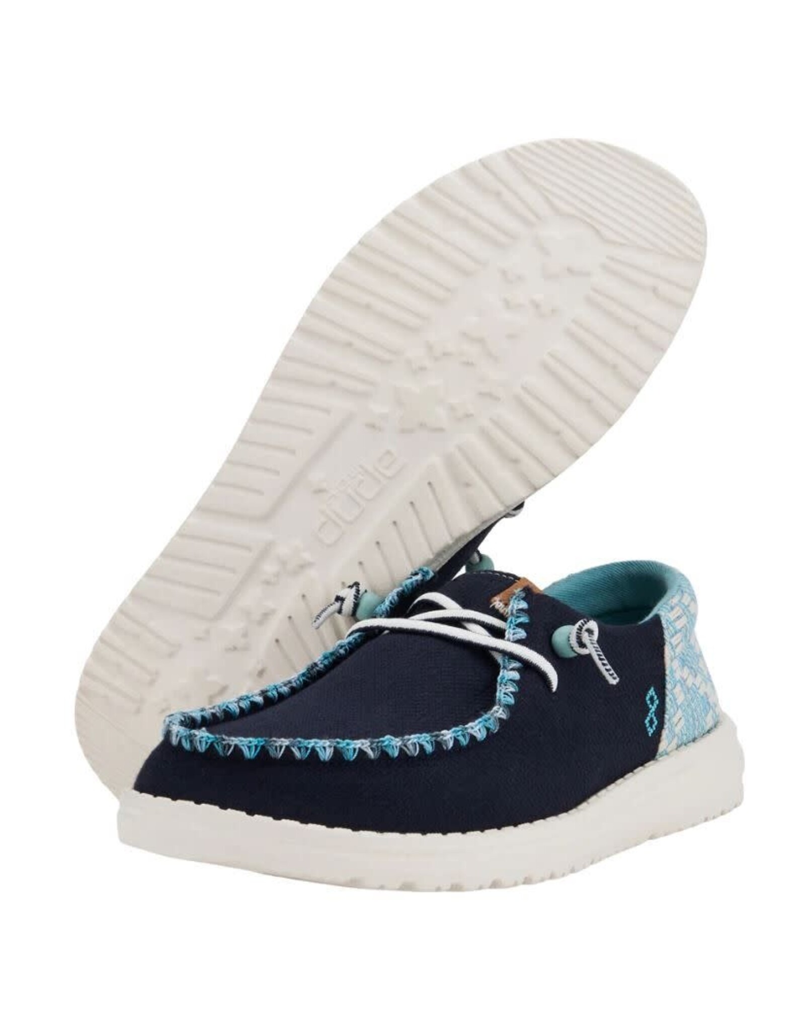 Hey Dude Ladies Wendy Funk Jacquard Blue 40736-425 Blue Casual Shoes