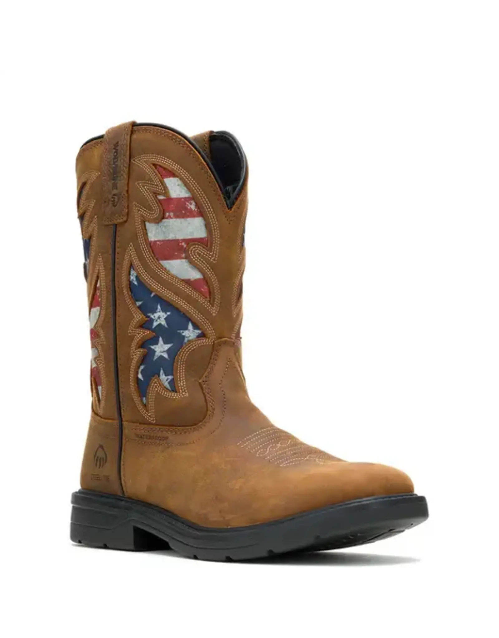 Wolverine Men's Rancher Flag 10” Pull on W241181 Steel Toe WTPF Work Boots