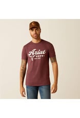 Ariat Ariat Mens Est. 1993 Boot Co Short Sleeve Tee 10052504 Maroon