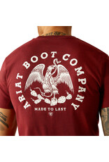 Ariat Ariat Mens Eagle & Snake  Short Sleeve Tee 10052510  Maroon