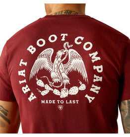 Ariat Ariat Mens Eagle & Snake  Short Sleeve Tee 10052510  Maroon