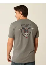 Ariat Ariat Mens Southwestern Longhorn T-shirt 10052037 Grey