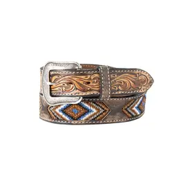 3D Belt Co 3D Tooled W/ Beaded Inlayed D100013502 Mens Belts
