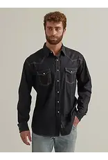 Wrangler Wrangler Men’s Retro Premium Long Sleeve Shirt MVR532X Black