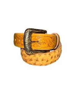 R Watson R Watson Tan Ostrich Belt RWB2310