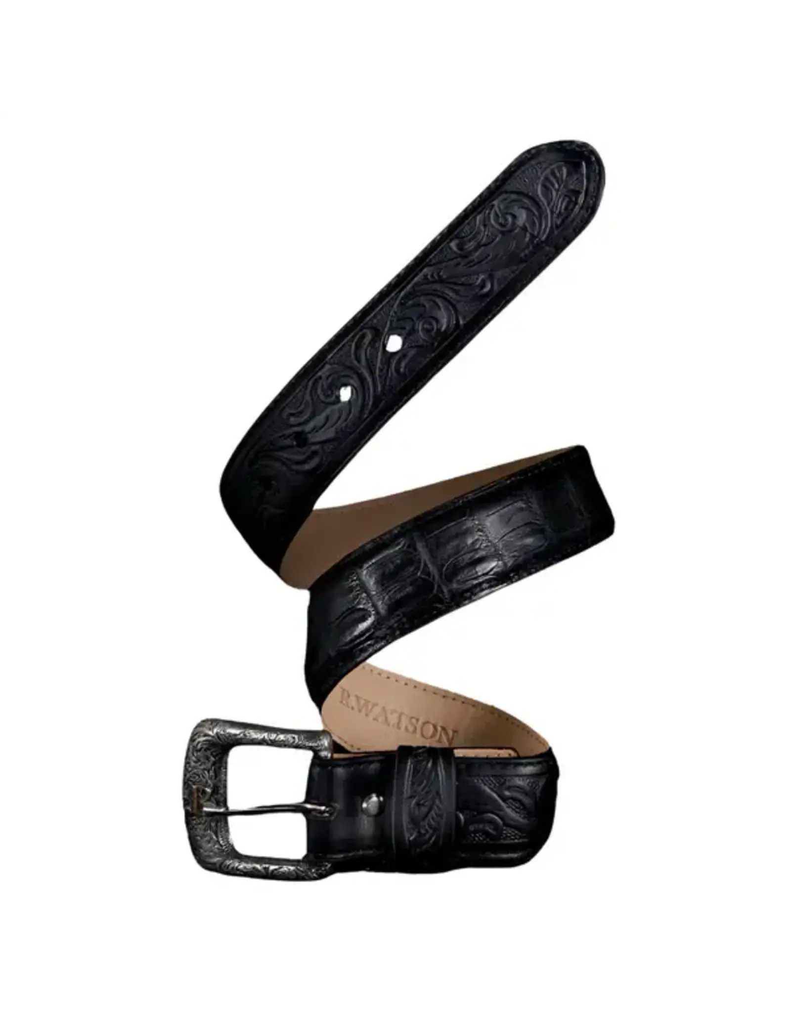 R Watson R Watson Black Caiman Belt RWB2306