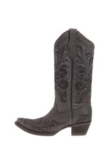 Circle G Circle G Ladies Black Filigree L5433 Snip Toe Boots