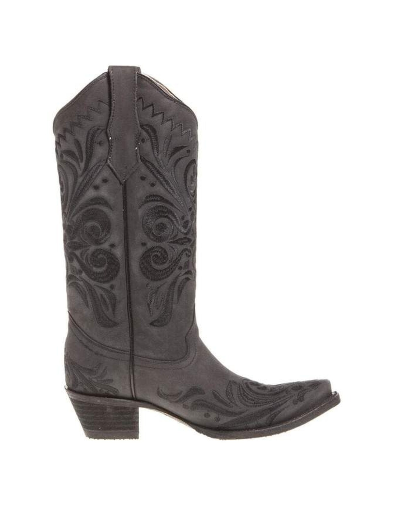 Circle G Circle G Ladies Black Filigree L5433 Snip Toe Boots