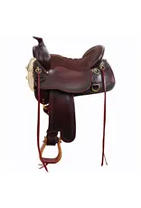 Tucker Tucker High Plains Heritage Heavy Oil Chestnut 16.5" Seat Wide Tree 360-6T1-9214-12 Trail Saddle