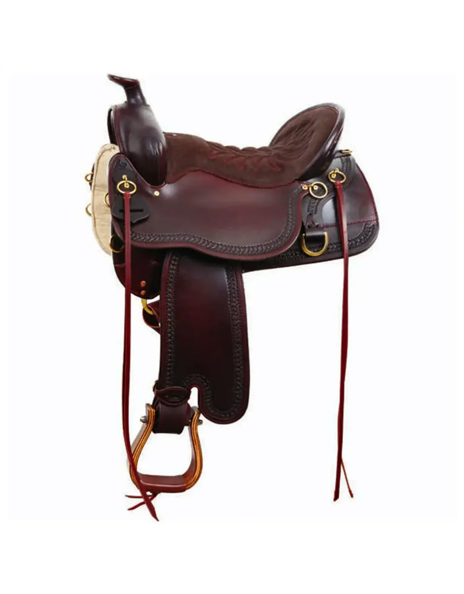 Tucker Tucker High Plains Heritage Heavy Oil Chestnut 16.5" Seat Wide Tree 360-6T1-9214-12 Trail Saddle