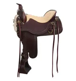 Tucker Cheyenne Heritage Heavy Oil Chestnut 17.5" Seat Wide Tree 367-7T1-9214-12 Trail Saddle